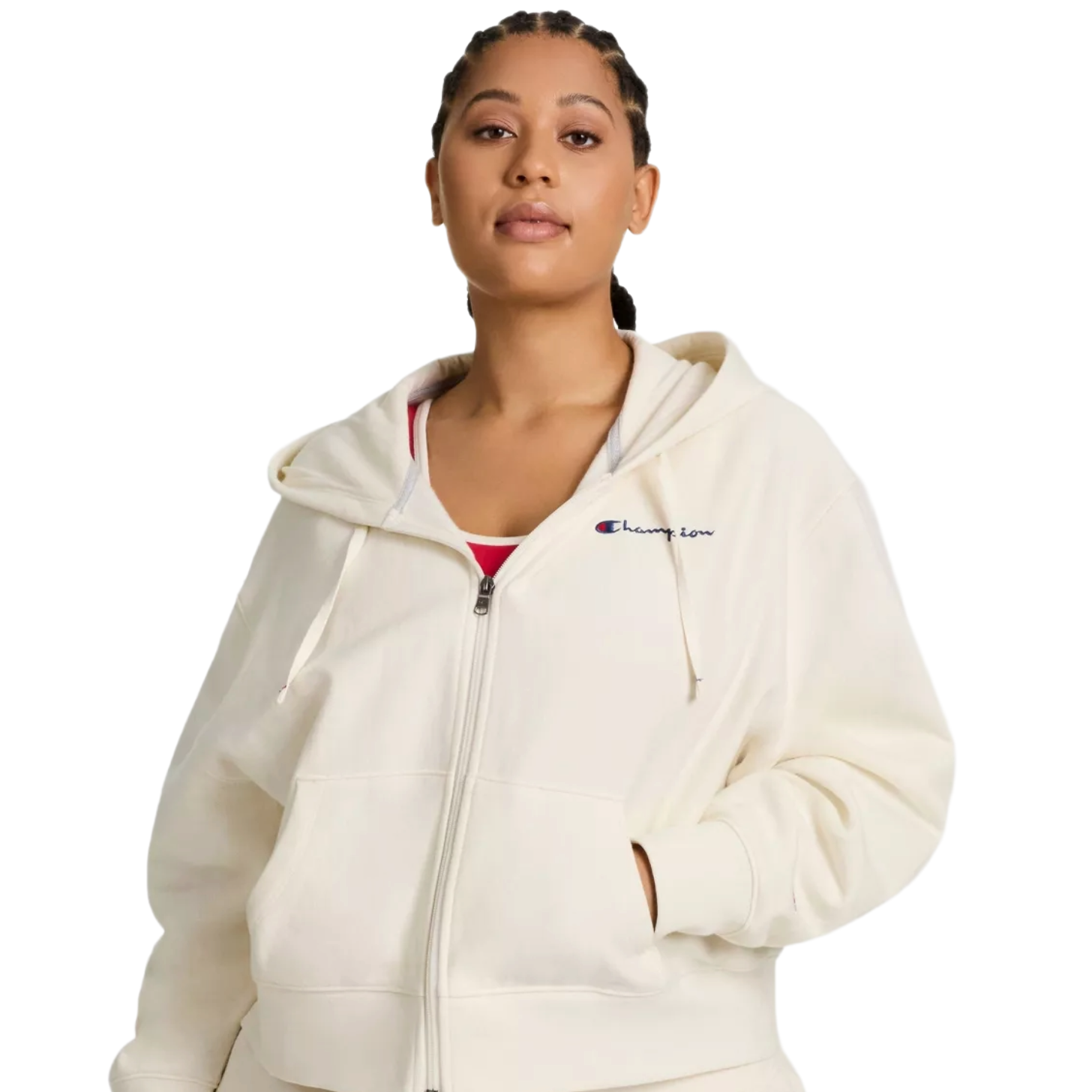 Champion Women's Cropped Fleece Zip-Up Sweatshirt