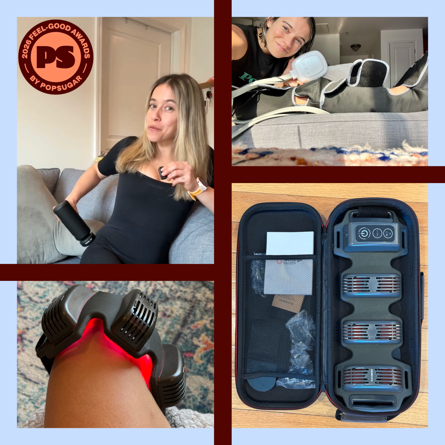 PS Shopping Director Sarah Wasilak Using Various Sports Recovery Devices