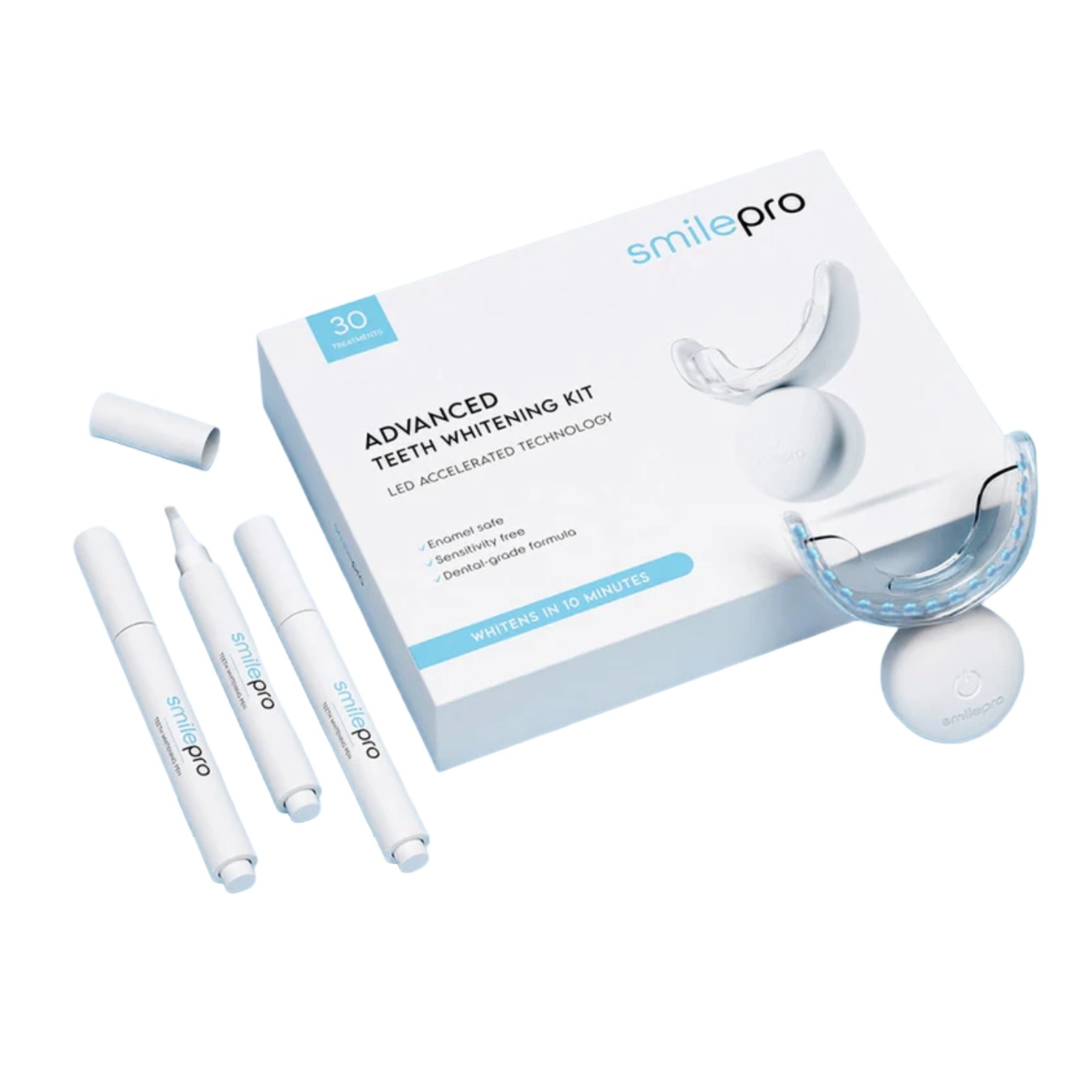 A box that contains a teeth whitening kit.