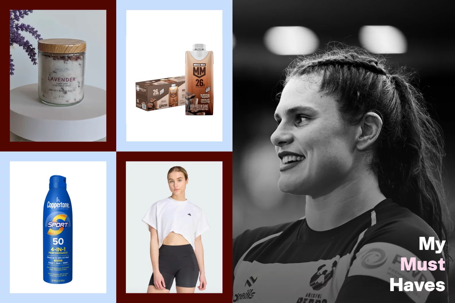 Ilona Maher and her favorite products.