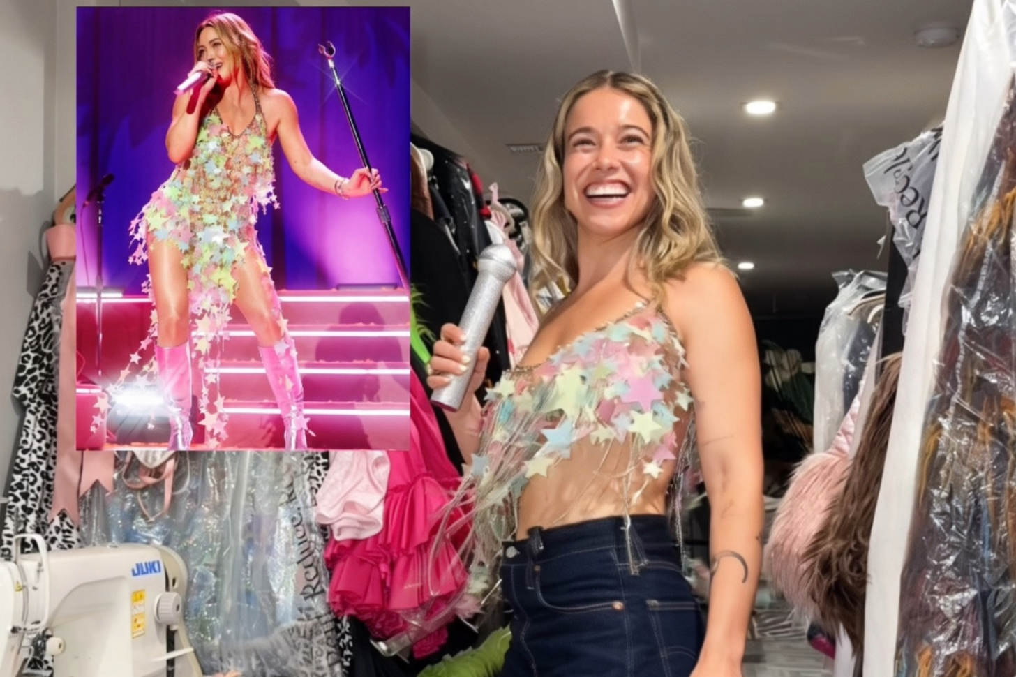 Sarah Wasilak Wears Hilary Duff's Kelsey Randall Glow-in-the-Dark Star Chain Top