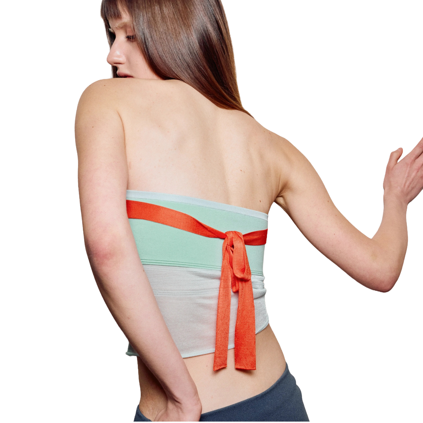 Affection Blvd The Whisper Side Strap Tube in Mint