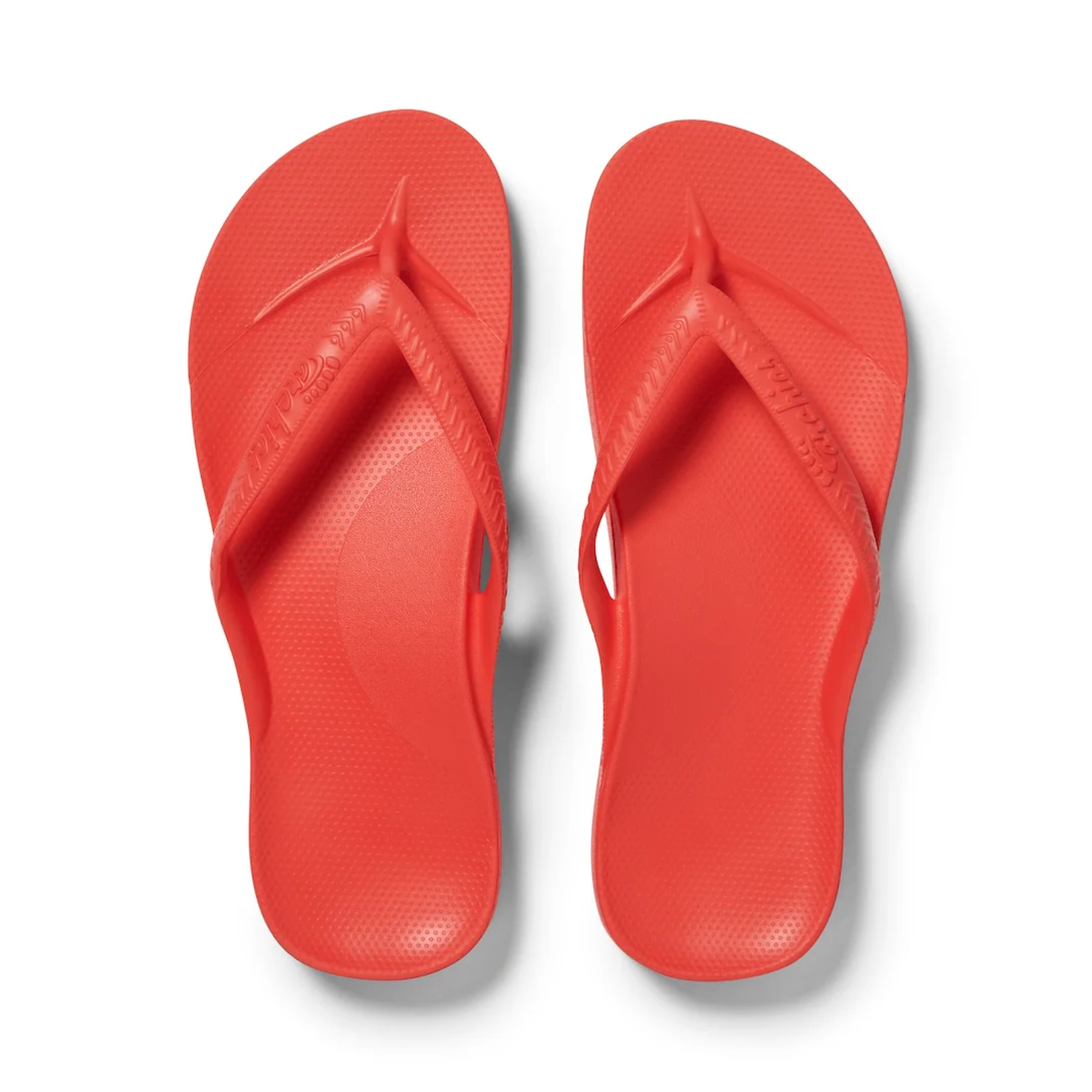 Archies Arch Support Flip Flops in Coral