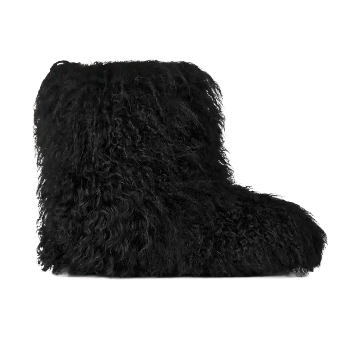 Black fuzzy short boot