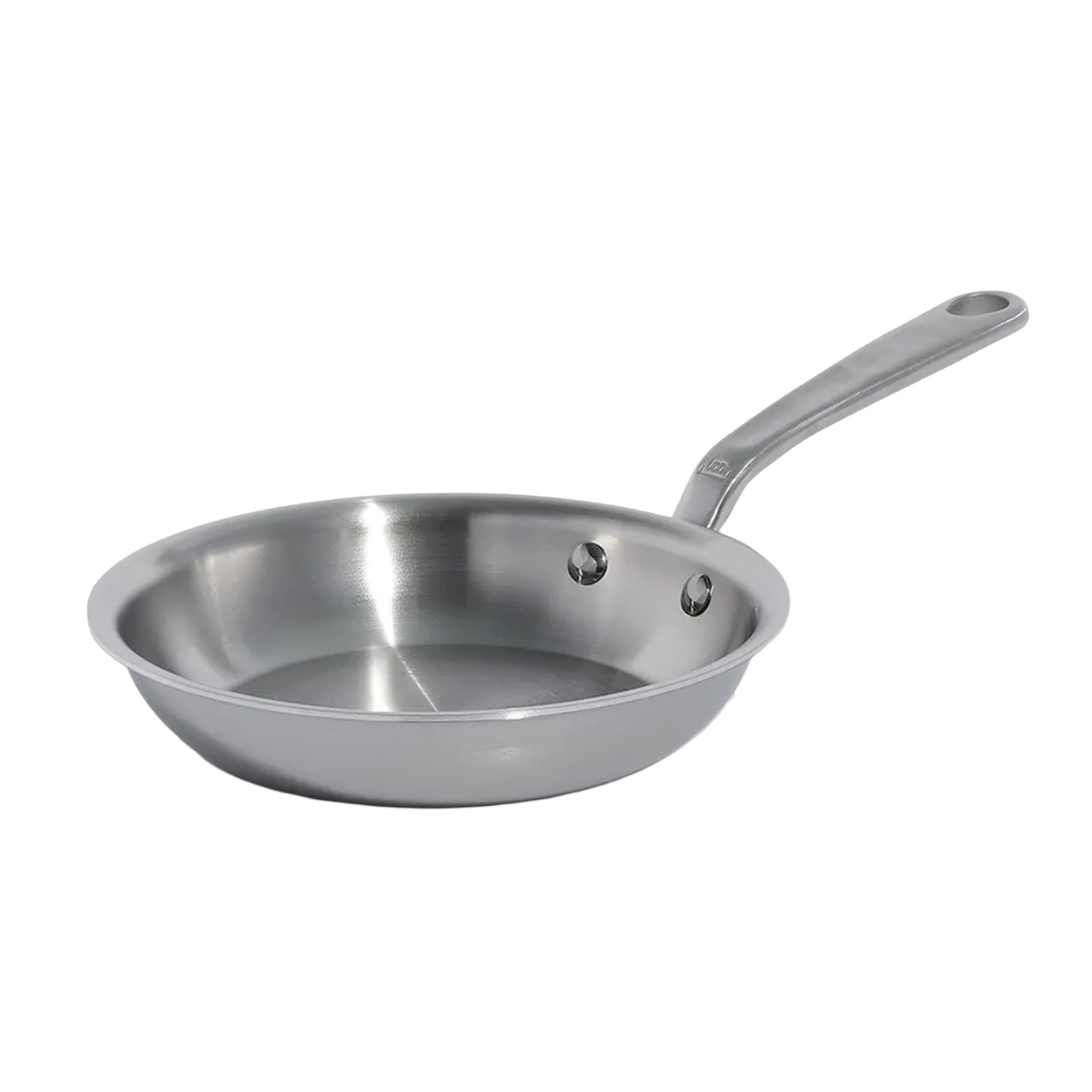 Stainless steel fry pan.