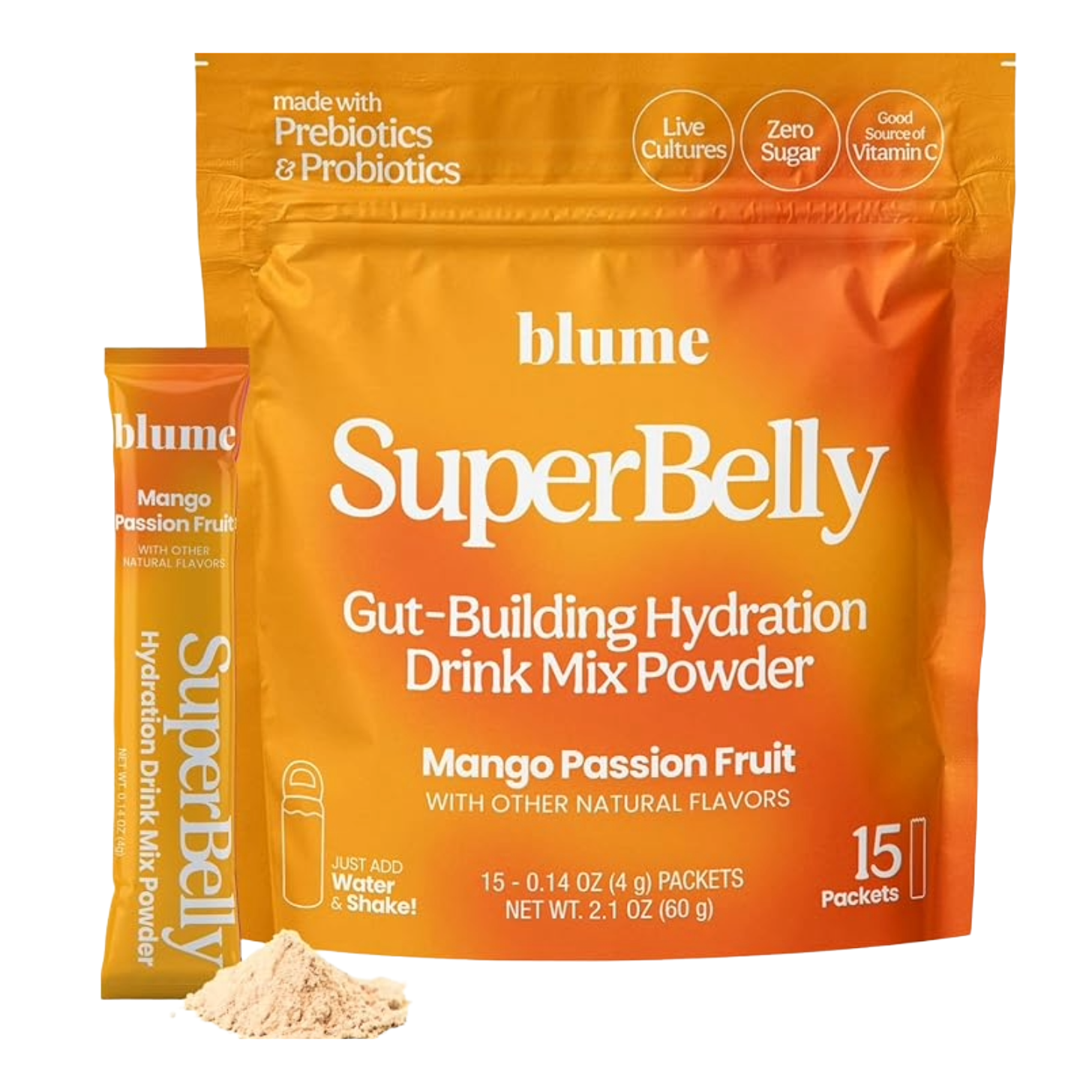 Blume SuperBelly Gut Health and On-The-Go Hydration Packets