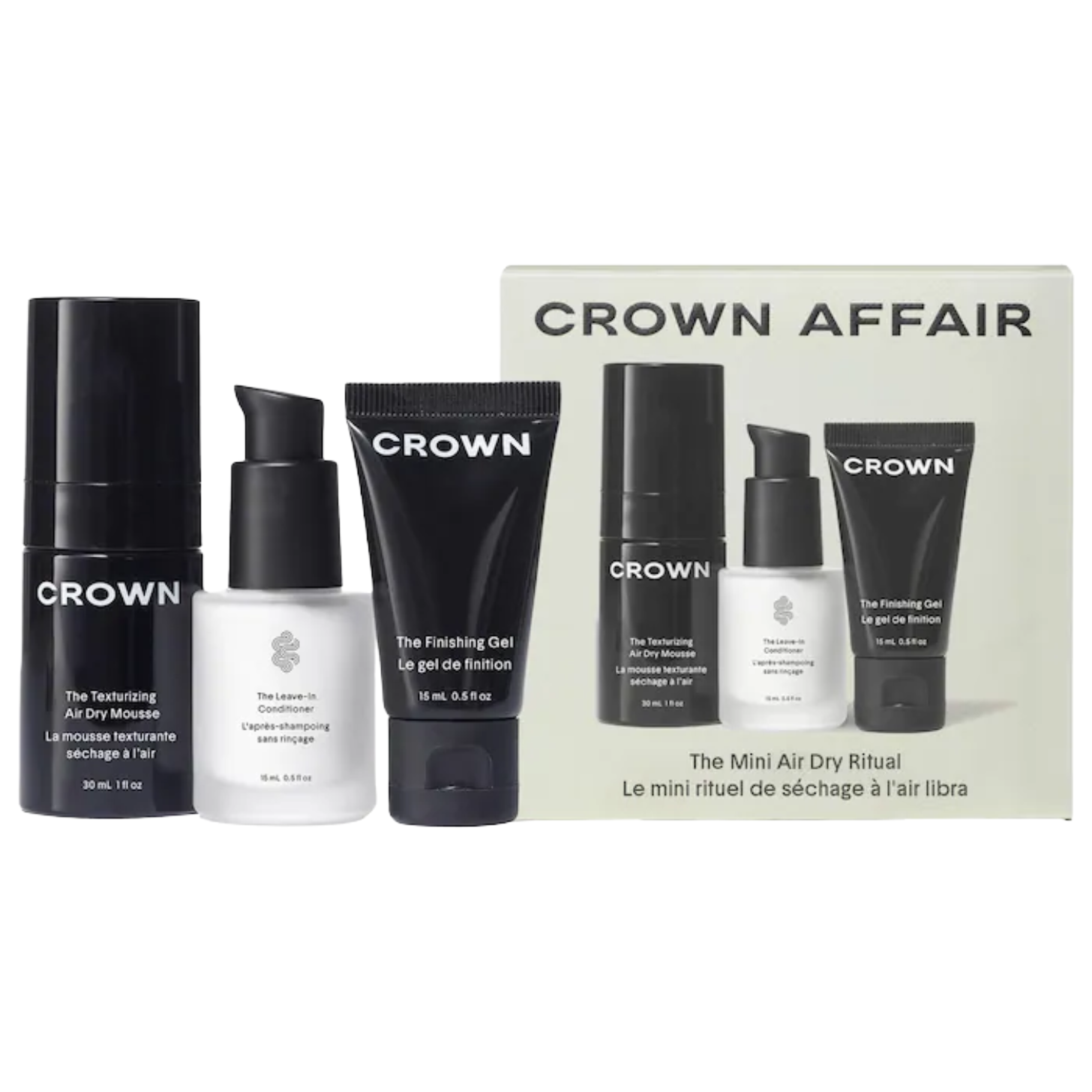 Crown Affair The Mini Air Dry Hair Set