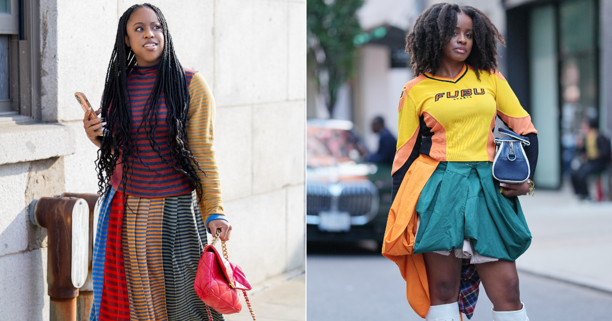 Street style photos of Jessica Andrews and Naomi Parris