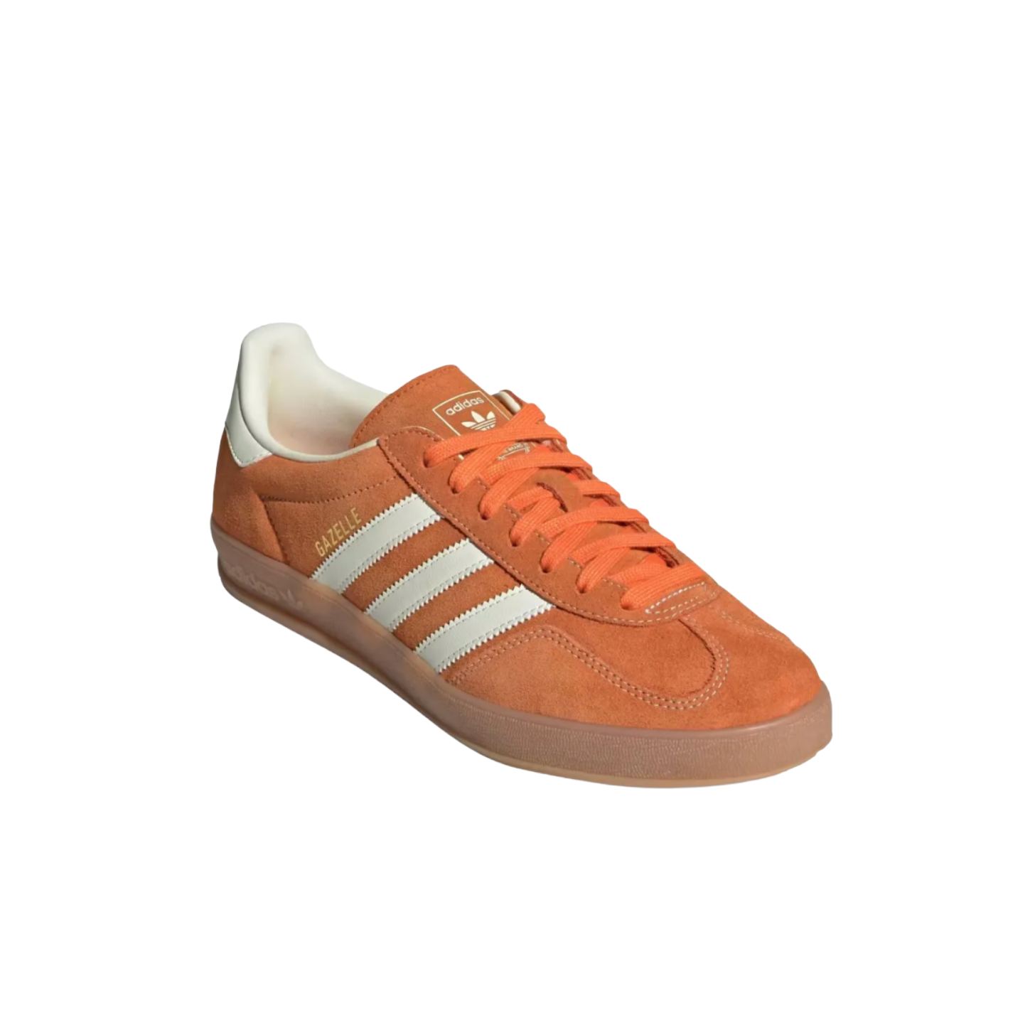 Adidas Orange and White Gazelle Sneakers