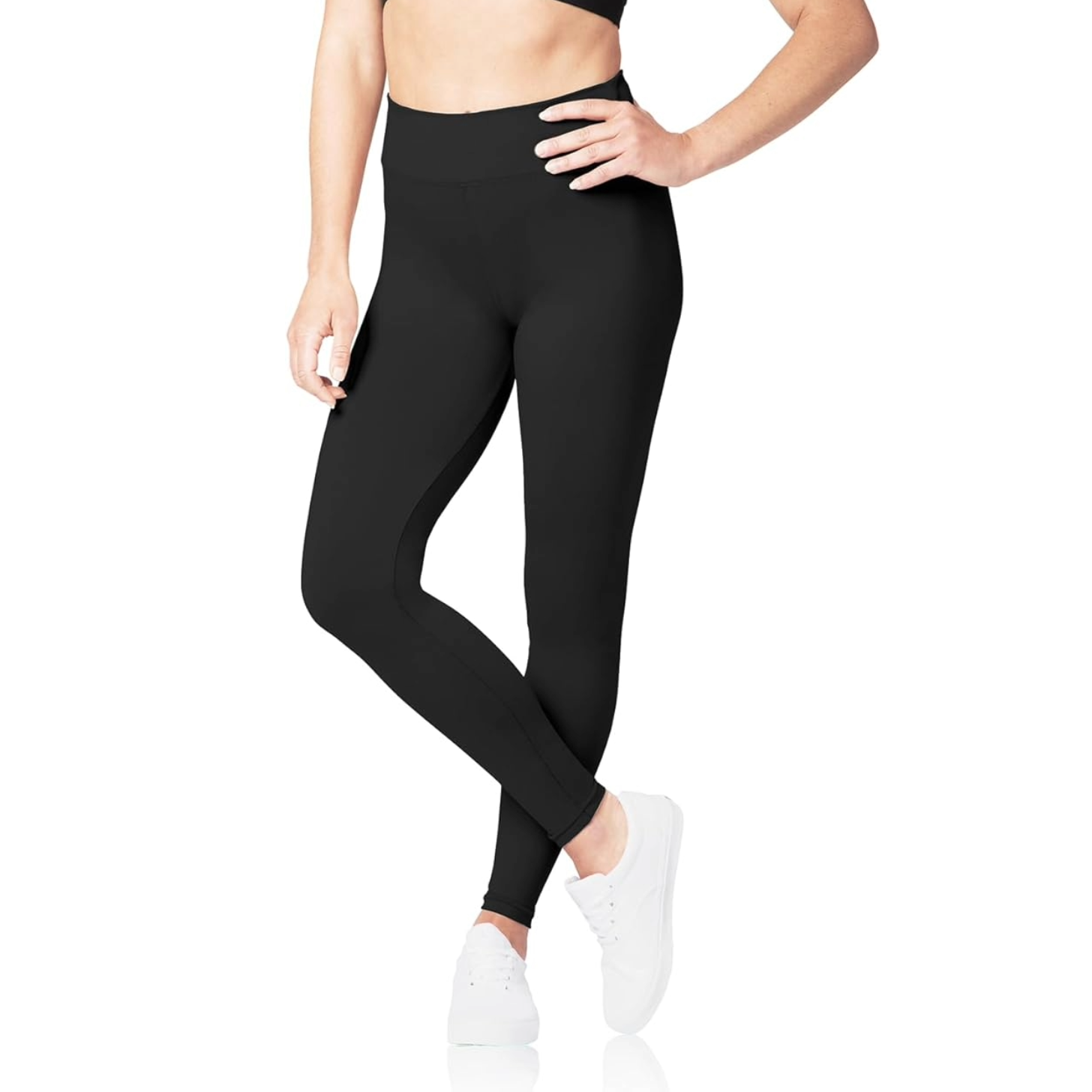 Black Satina High Waisted Leggings