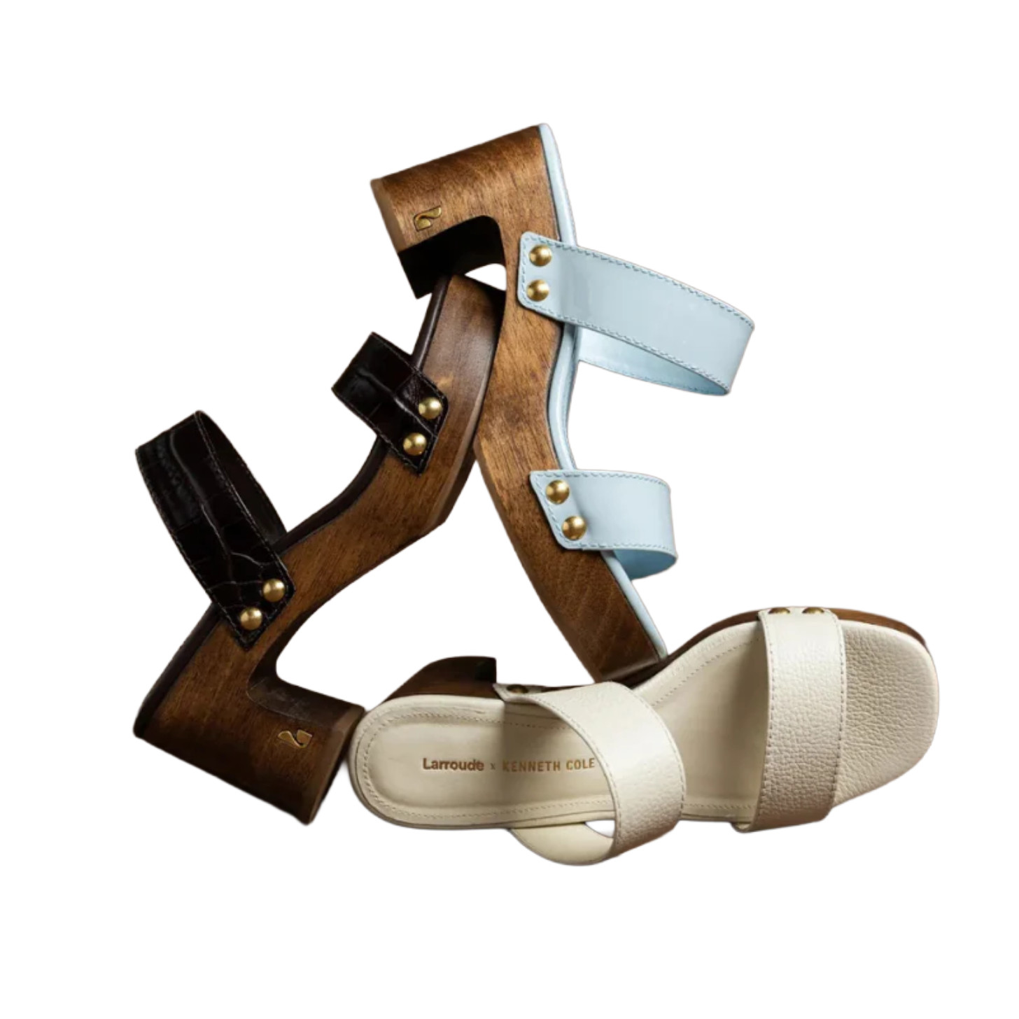 Larroudé x Kenneth Cole Wooden Sandal
