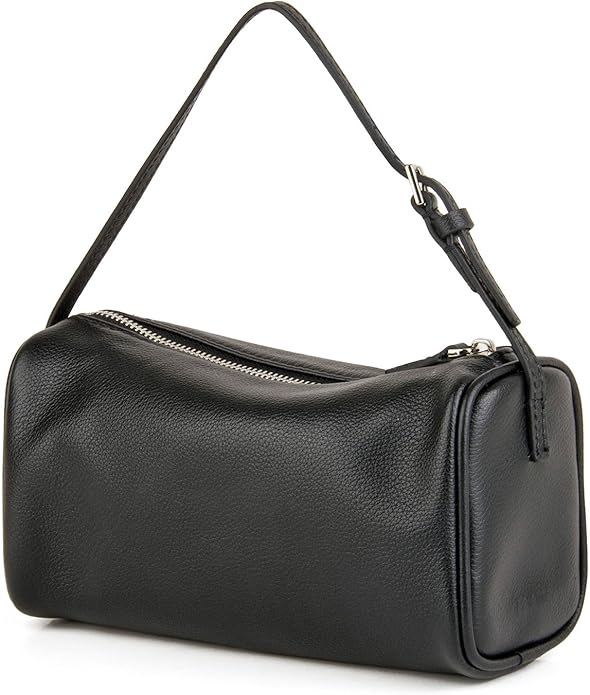A black handheld bag.