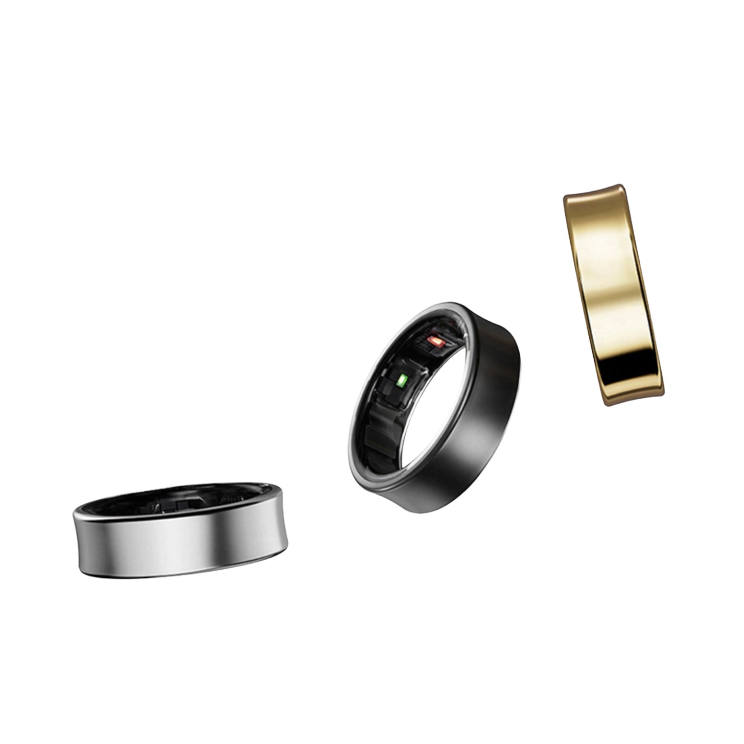 Samsung Galaxy Smart Ring in three color options.