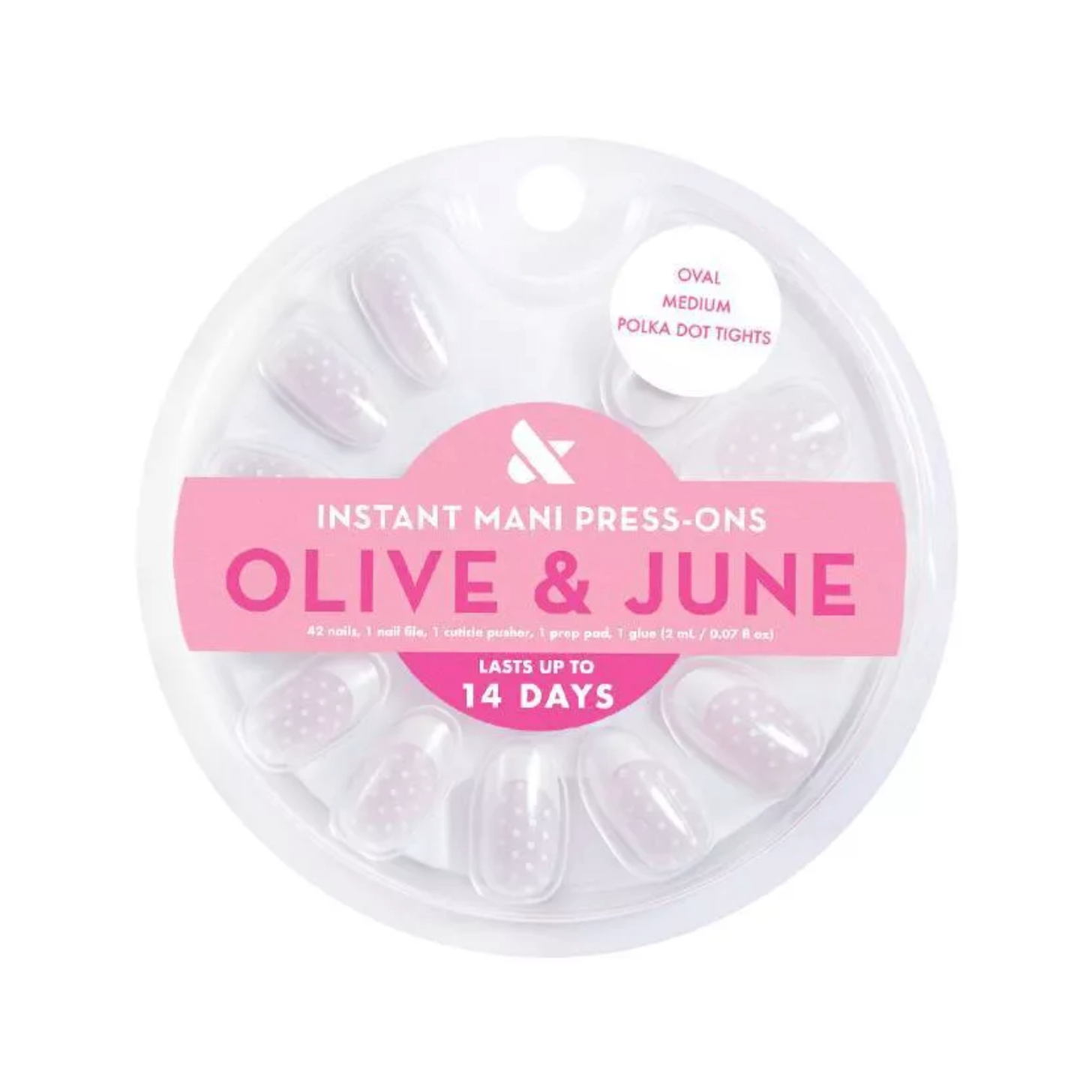 Olive & June Polka Dot Tights Press-On Nails 