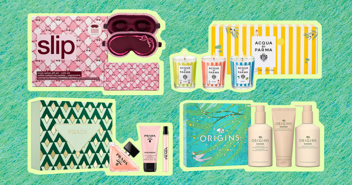 A collage of gift sets from Macy's