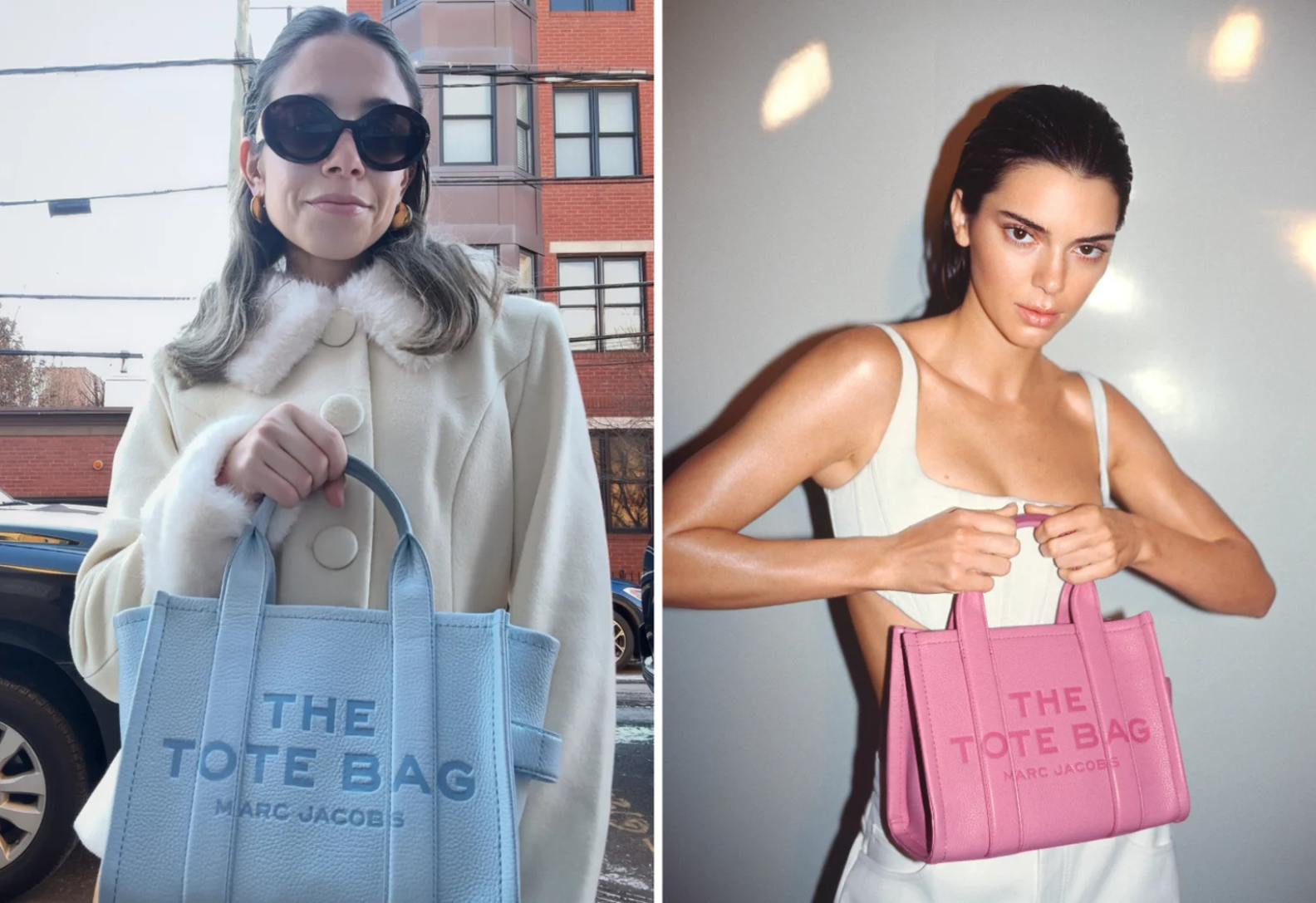 PS Shopping Director Sarah Wasilak and Kendall Jenner Holding a Marc Jacobs Tote Bag