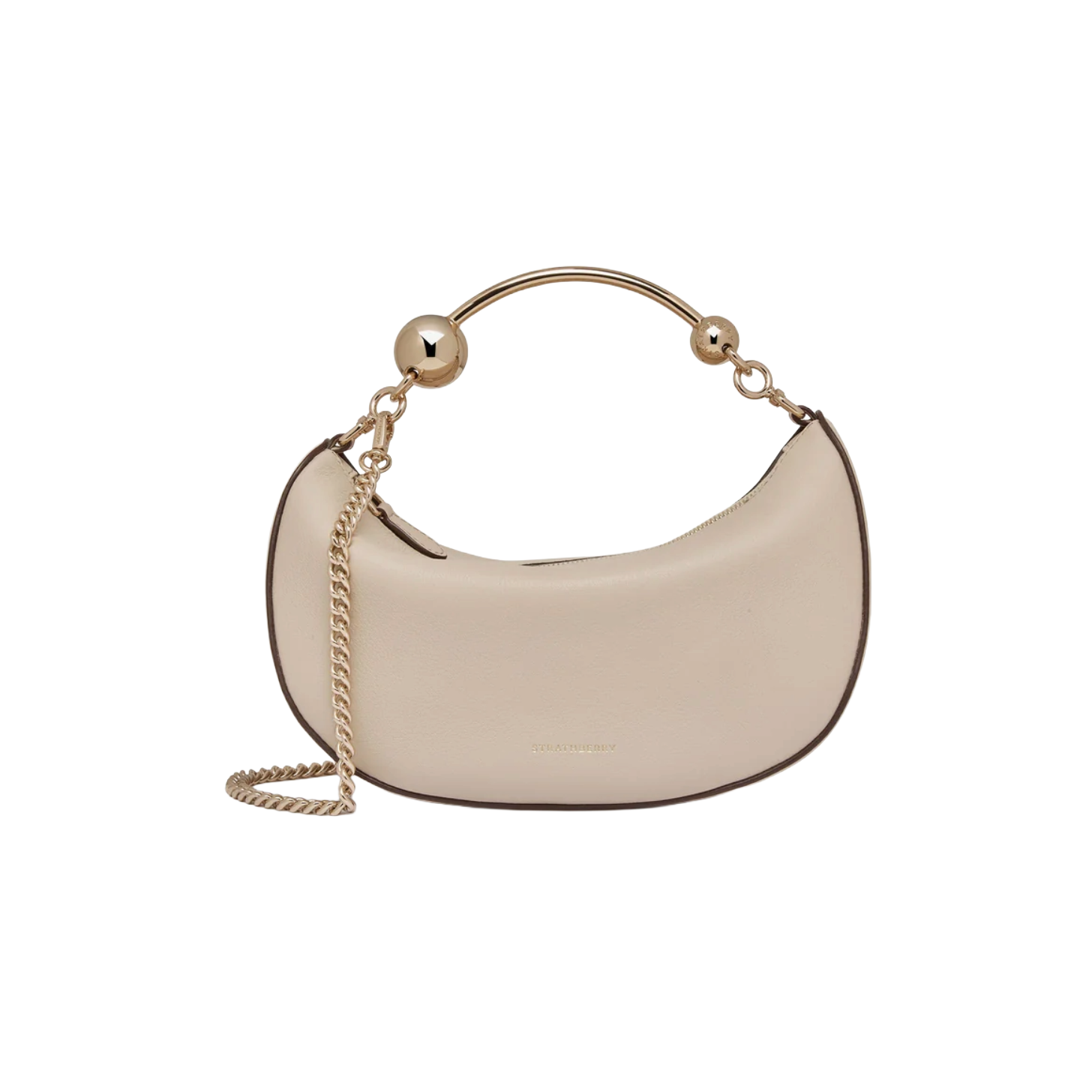 Strathberry Crescent Moon Mini in Oat