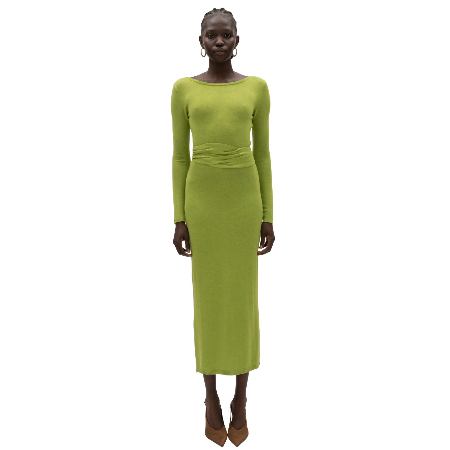 RŌARI Bambi Knit Dress Green