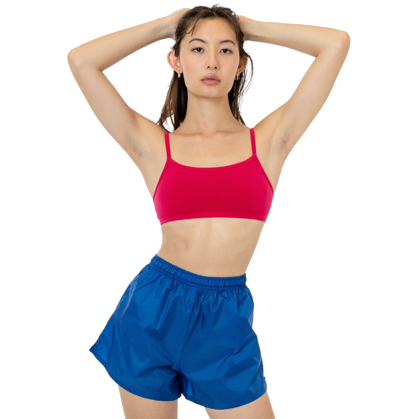 Los Angeles Apparel Nylon Track Shorts in Blue
