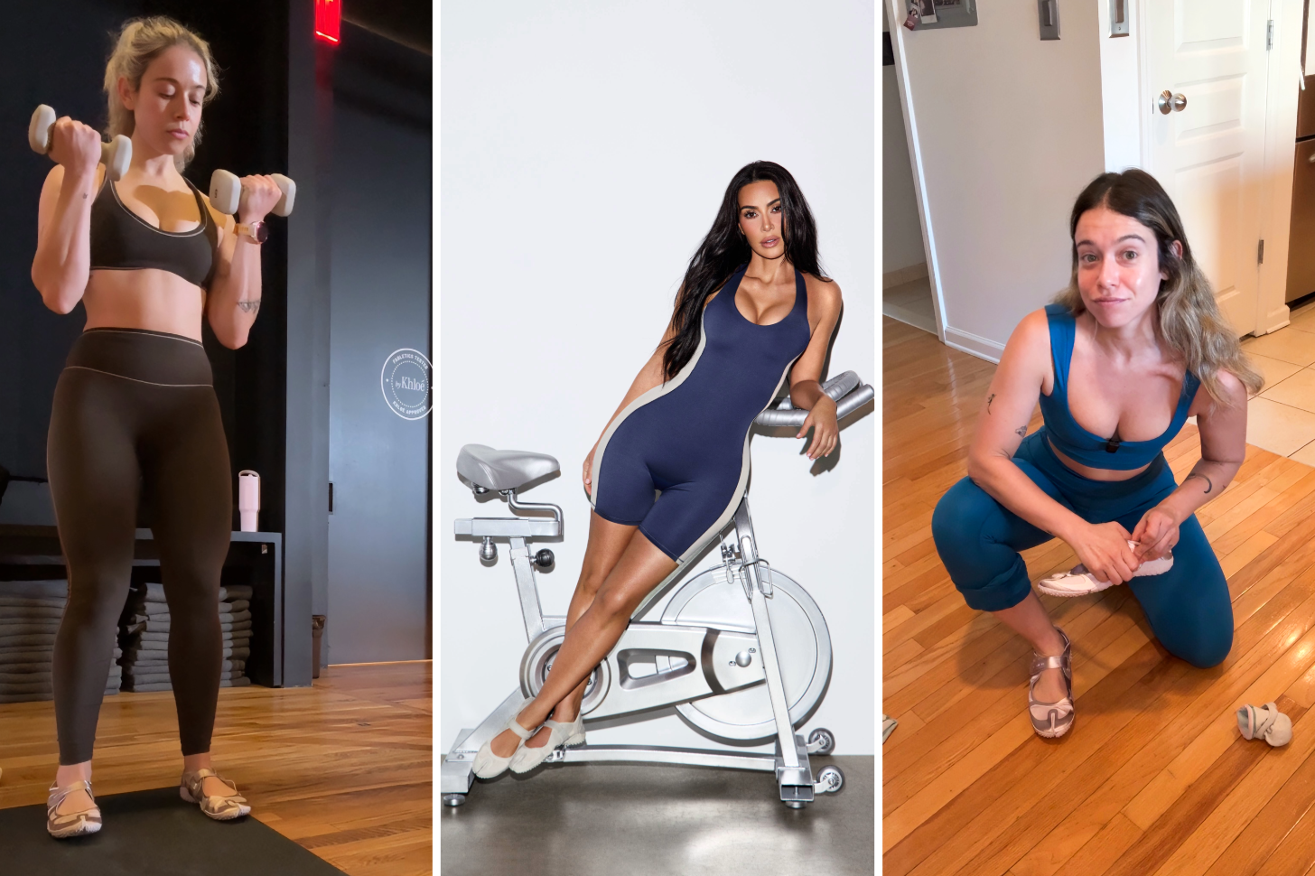 Images of PS Shopping Director and Kim Kardashian Wearing the NikeSKIMS Rift Shoe