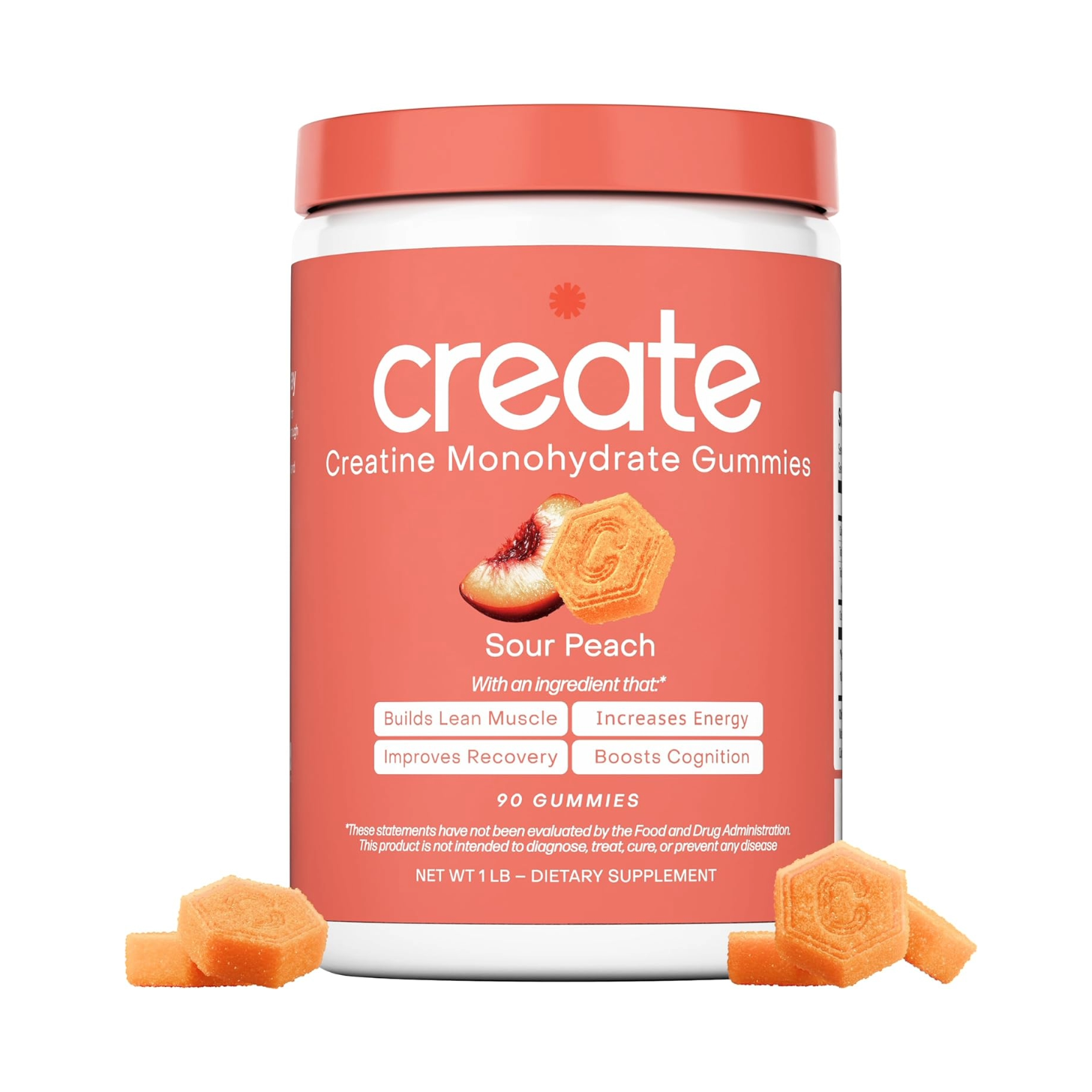 Create Creatine Sour Peach Gummies