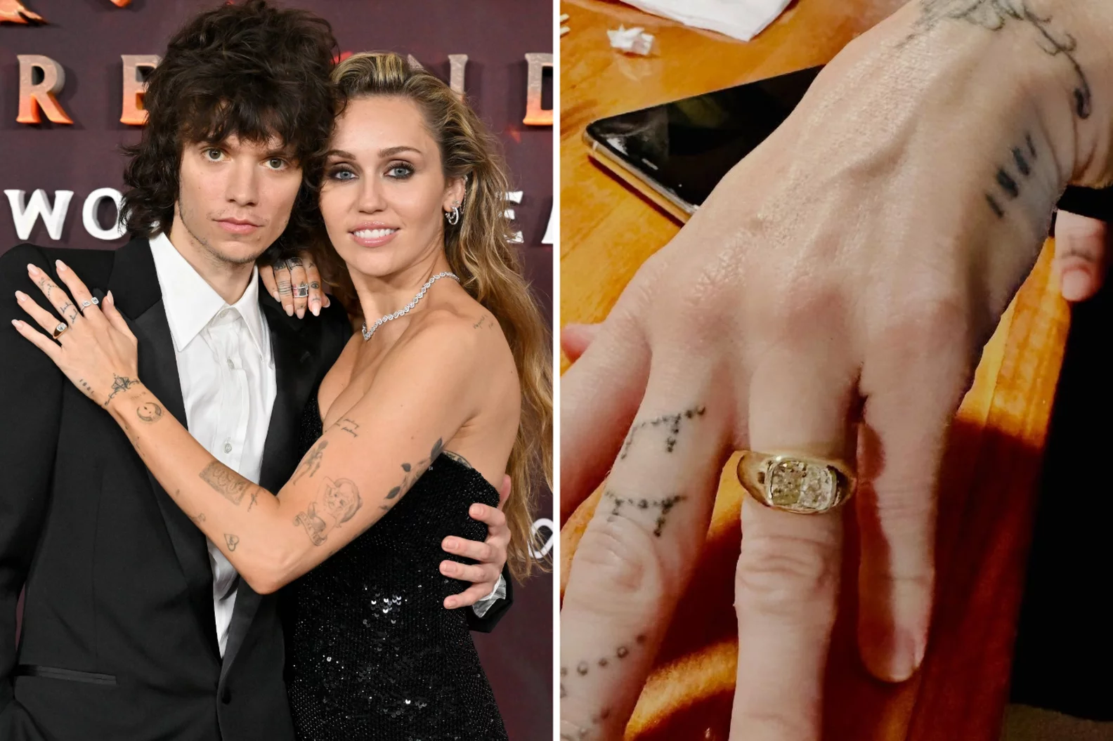 A collage of a green kettle, Guess shoes, and a Clinique gift set