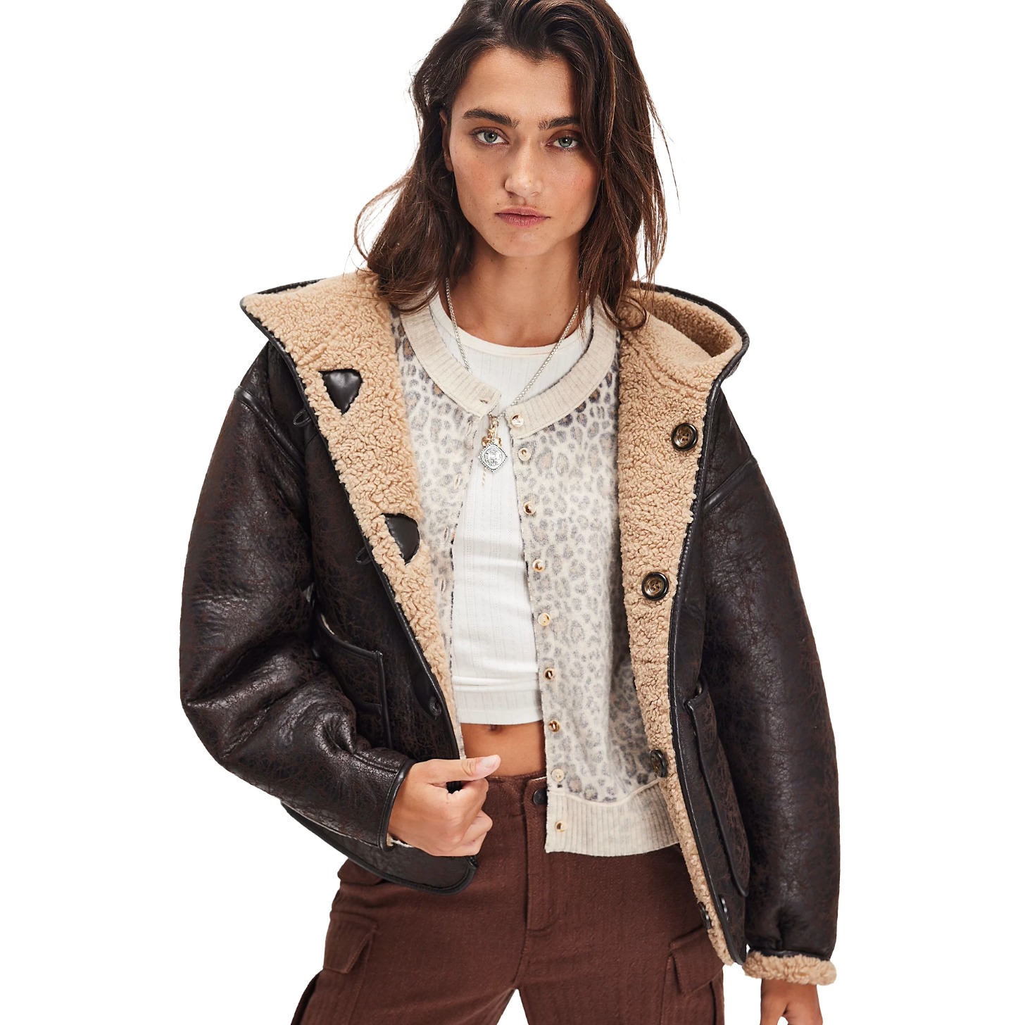 Reversible leather jacket