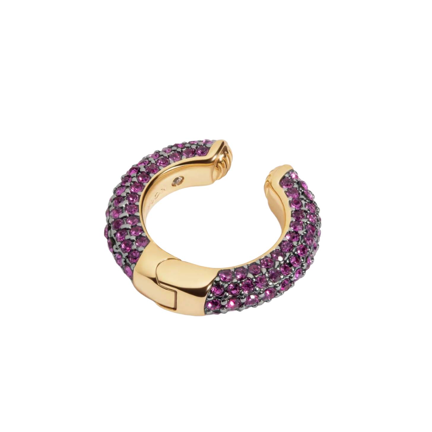 DEMARSON Eva Pavé Ear Cuff in Pink