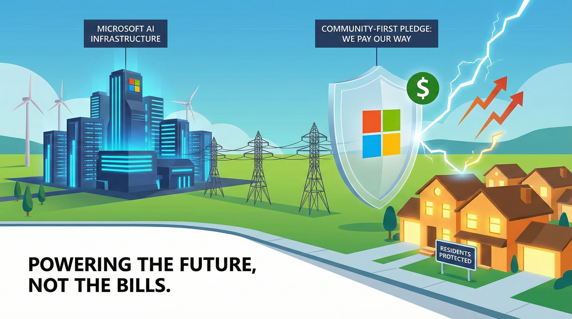 Microsoft Pledges to Shield Residents From Data Center Costs