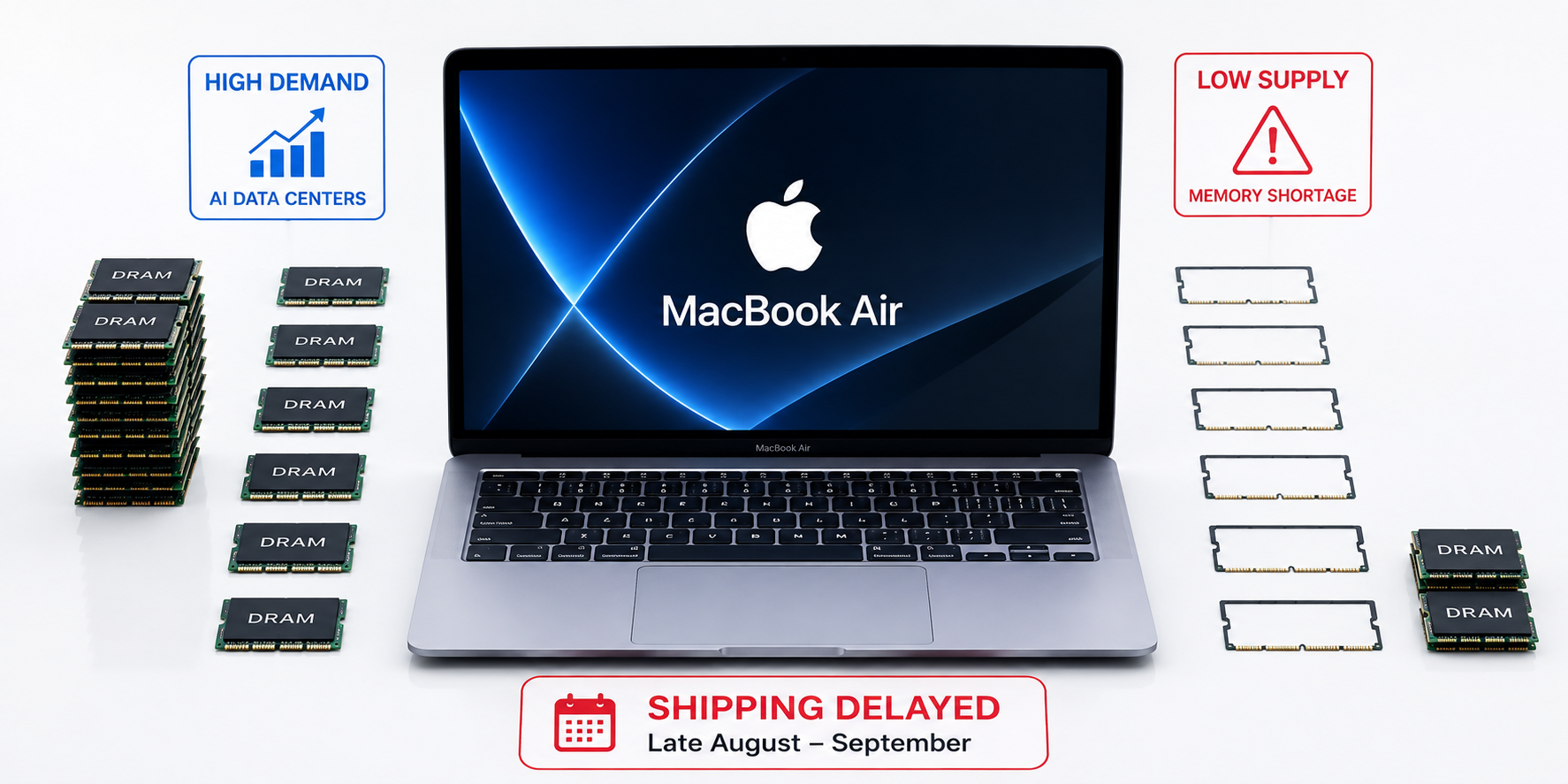 AI Memory Shortage Hits Apple’s MacBook Air Supply AI Memory Shortage Hits Apple’s MacBook Air Supply