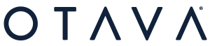 OTAVA logo in a dark blue geometric wordmark on a transparent background.
