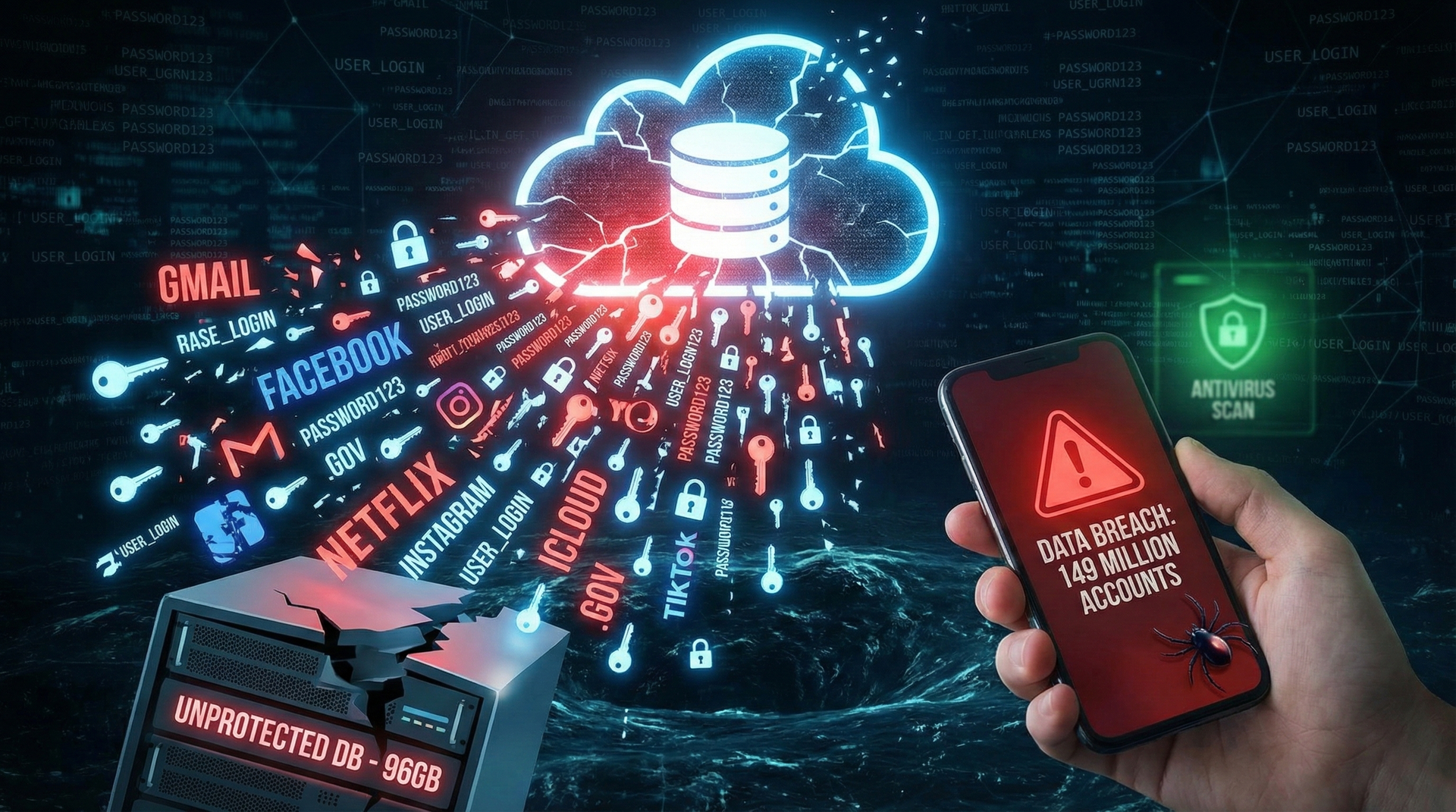 149 Million Passwords Spill From Open Malware Database