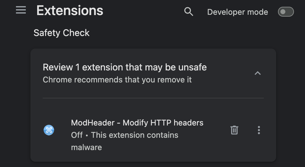Trusted ModHeader Extension Flagged as Malware After 1.6M Installs
