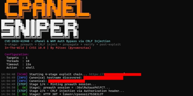 cPanelSniper PoC Exploit Enables Server Takeovers cPanelSniper PoC Exploit Enables Server Takeovers