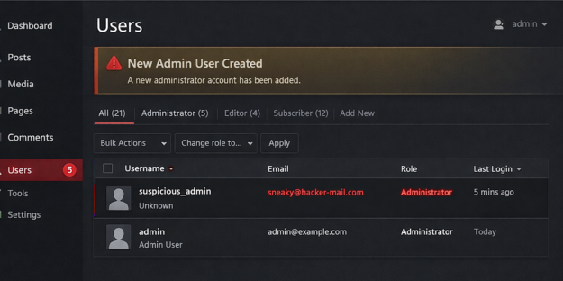 WordPress Admin Backdoor Puts 20,000 Sites at Risk