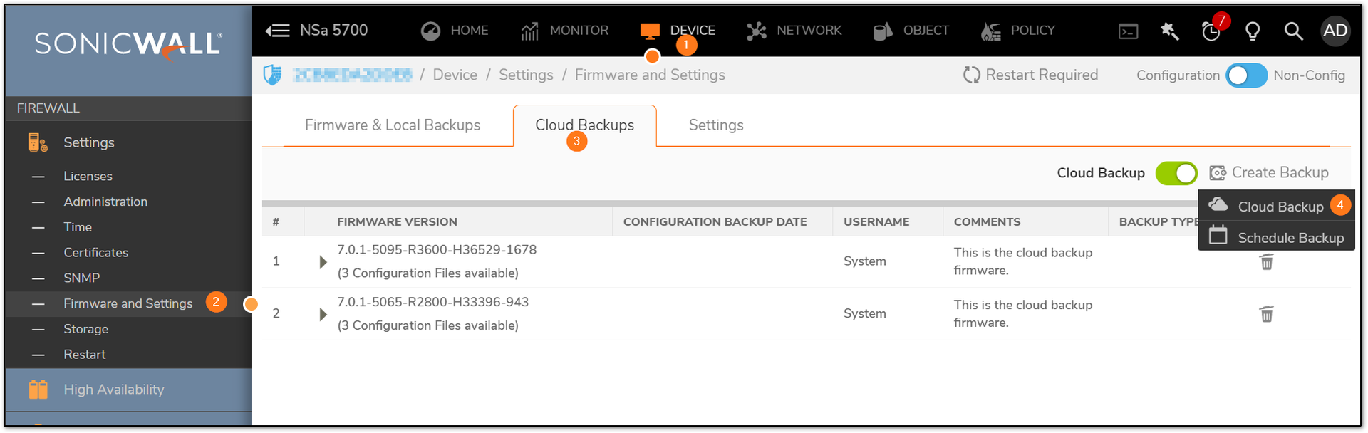 SonicWall Backup SonicWall Backup