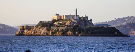 Alcatraz Island seen from Pier 39 in 2021. Alcatraz Island seen from Pier 39 in 2021.