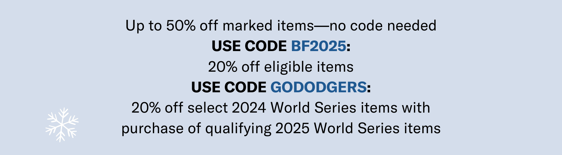 Up to 50% off marked items - no code needed