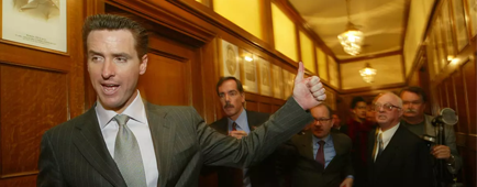  Gavin Newsom when mayor of San Francisco. 
