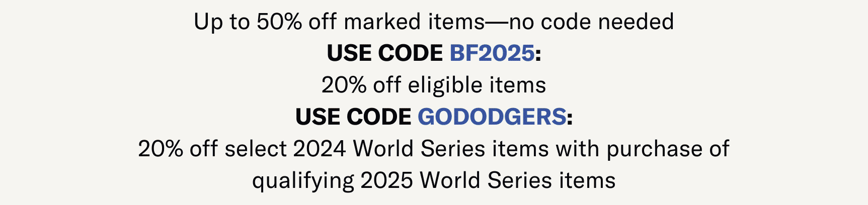 Up to 50% off marked items - no code needed Up to 50% off marked items - no code needed