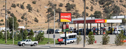 The Flying J Travel Center in Lebec, Calif. The Flying J Travel Center in Lebec, Calif.