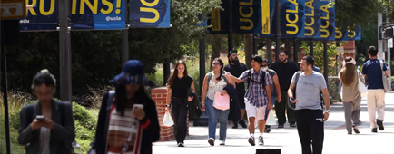 Students walk on UCLA's main campus in Westwood on Sept. 10. Students walk on UCLA's main campus in Westwood on Sept. 10.
