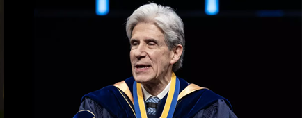 UCLA chancellor Julio Frenk speaks during his inauguration ceremony on June 5. UCLA chancellor Julio Frenk speaks during his inauguration ceremony on June 5.
