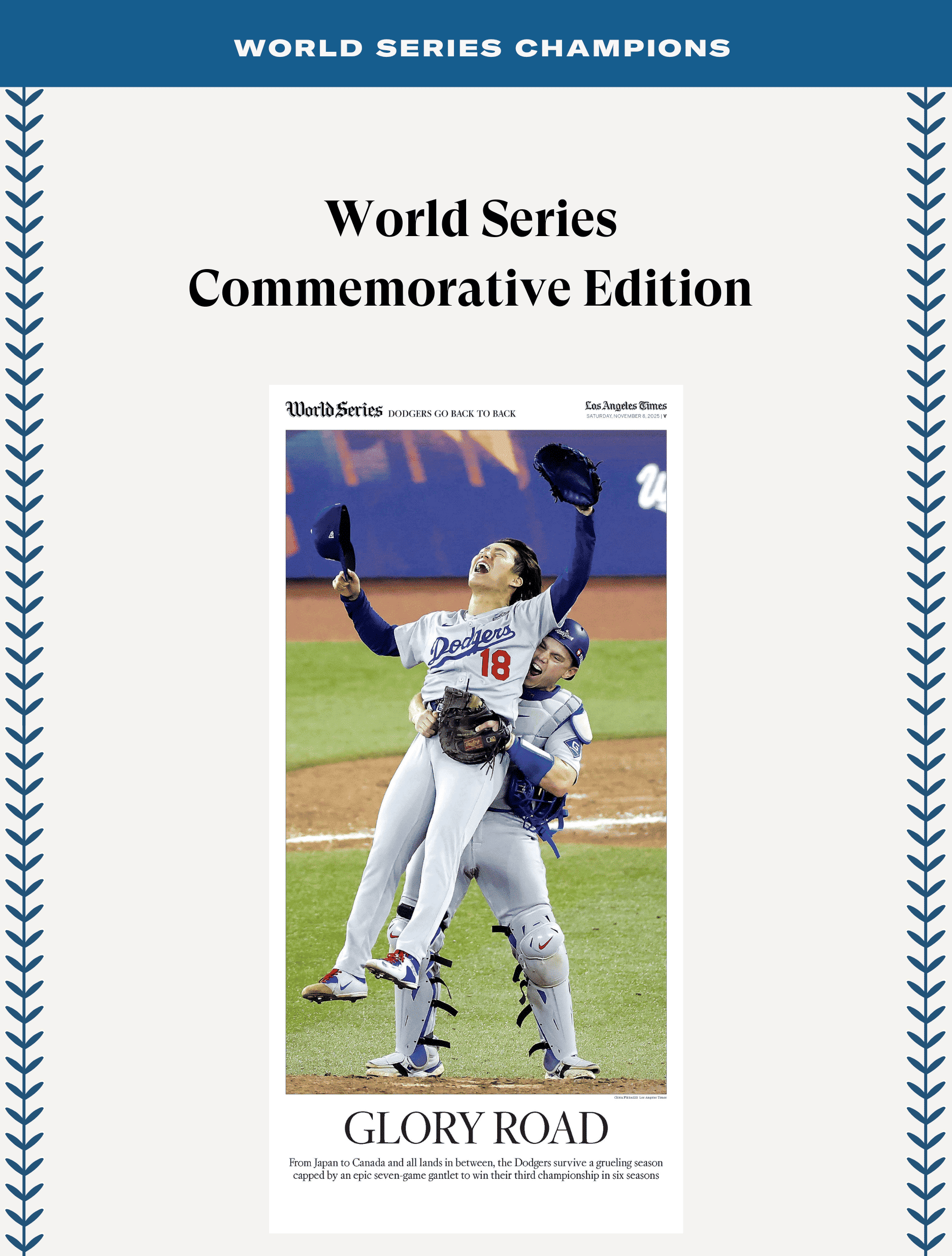 WORLD SERIES CHAMPIONS - World Series Commemorative Edition WORLD SERIES CHAMPIONS - World Series Commemorative Edition