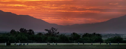 Dusk settles over the Coachella Valley. Dusk settles over the Coachella Valley.