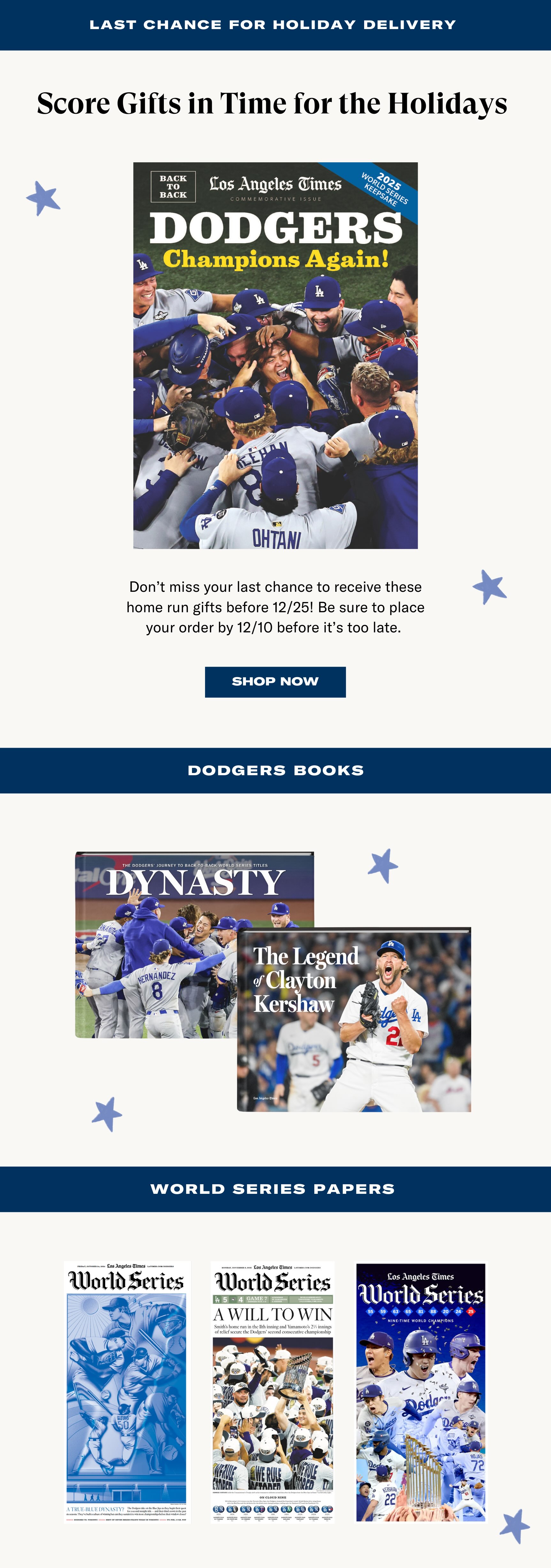 ORDER TODAY TO RECEIVE BEFORE 12/25 ORDER TODAY TO RECEIVE BEFORE 12/25