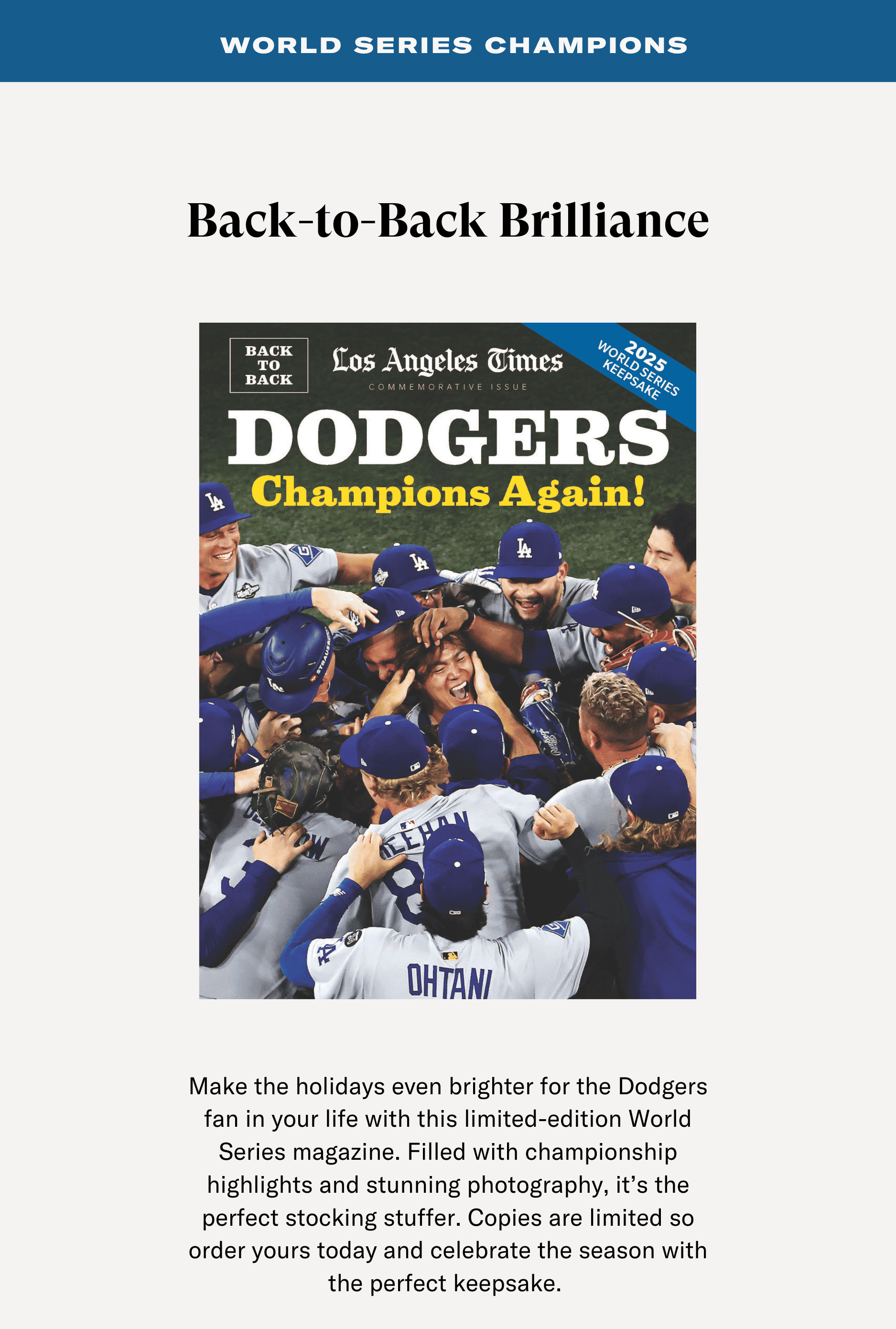 WORLD SERIES CHAMPIONS | Back-to-Back Brilliance WORLD SERIES CHAMPIONS | Back-to-Back Brilliance