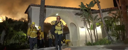 LAFD responding to the Lachman fire in the Pacific Palisades area. LAFD responding to the Lachman fire in the Pacific Palisades area.