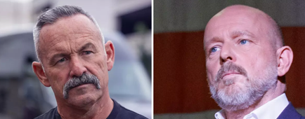 Riverside County Sheriff Chad Bianco, left, and conservative commentator Steve Hilton, right. Riverside County Sheriff Chad Bianco, left, and conservative commentator Steve Hilton, right.