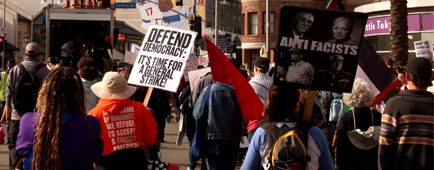 A protest in Los Angeles over Minneapolis immigration activities